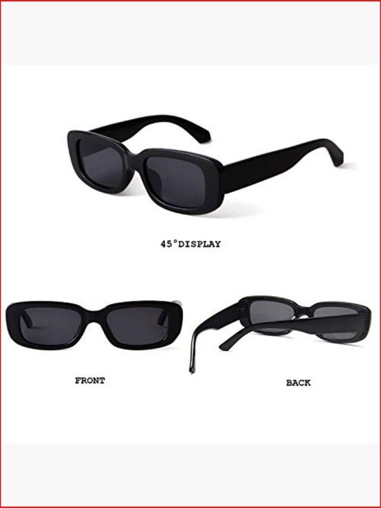 Rectangle Retro Driving Sunglasses with UV400 Protection main image 4